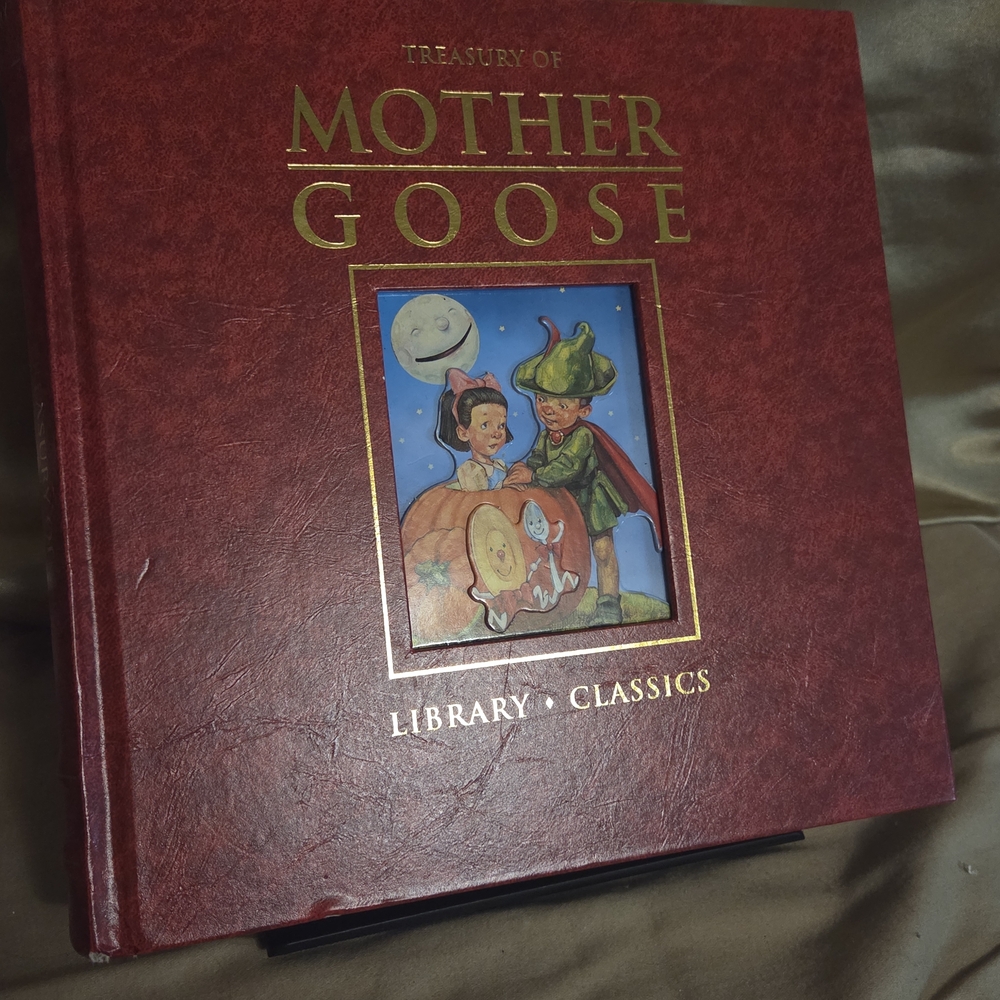 Treasury of Mother Goose" Library Classics Hardcover | Gilt Edge Nursery Rhyme